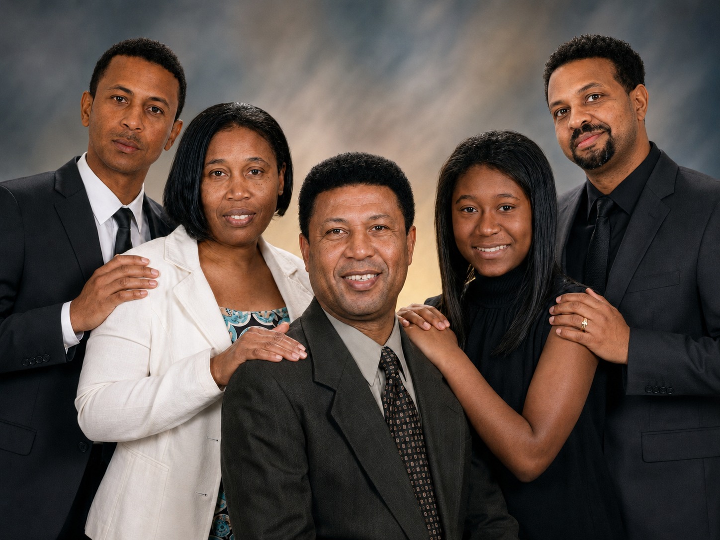Cleveland Bloomfield and his family