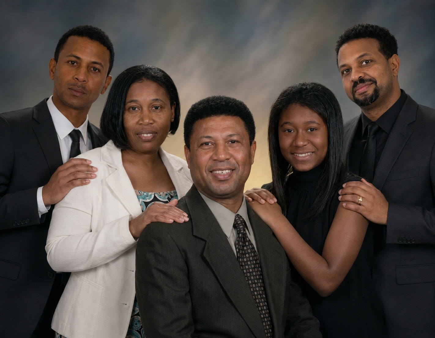 Cleveland Bloomfield and his family